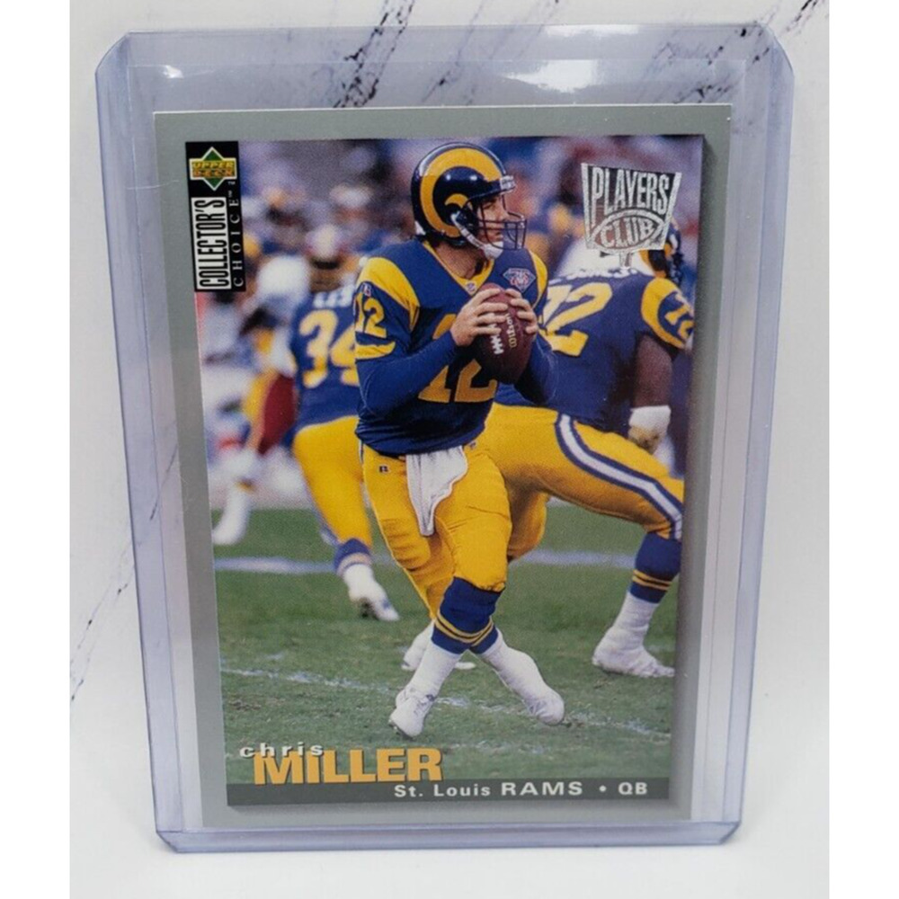 1995 Collector's Choice Player's Club Rams Football Card #161 Chris Miller
